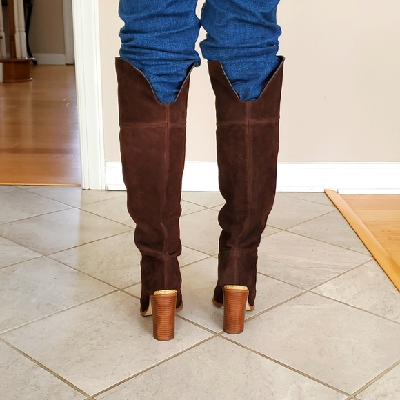 Over the knee sued boots . MK size. 8.5M - Picture 2 of 7